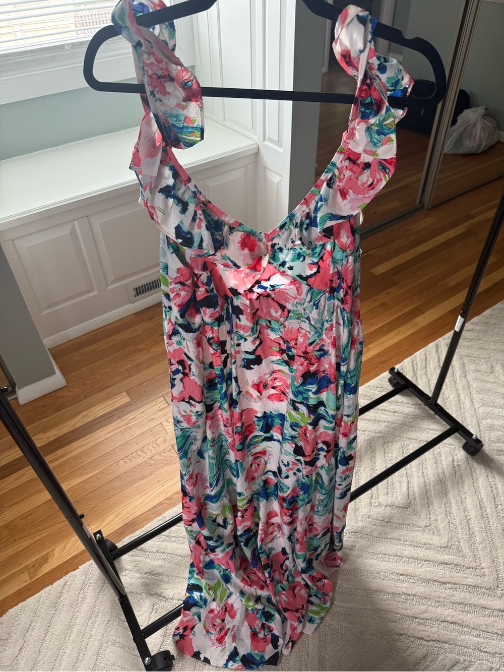 H&M Multicolor Floral Ruffle strap Maxi Dress